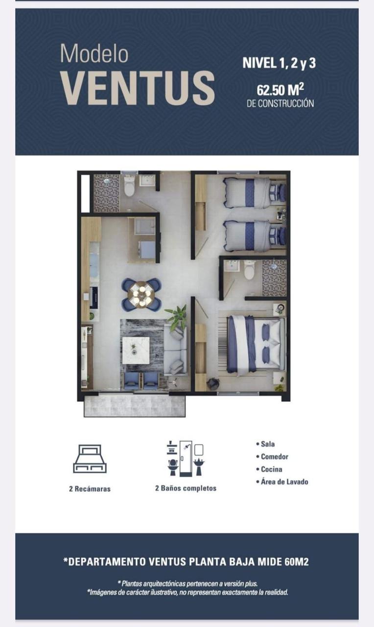 Departamento en Tercer Anillo Norte Modelo Ventus